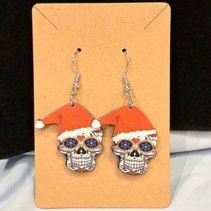 Santa Skull Earrings